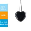 Hnsat WR-02-8GB WR02 Stylish 8GB Mini Heart Keychain Voice Recorder Pendant Voice Recorder
