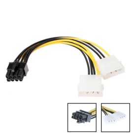 Image for Generic ADA-GEN-MOL8P Dual 4 Pin Molex To 8 Pin VGA Cable for Asus MSI VGA Video Graphic Card