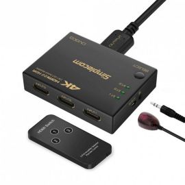 Image for Simplecom CM303 Ultra HD 3 Way HDMI Switch 3 IN 1 OUT Splitter 4K@60Hz