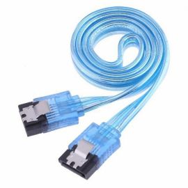 Image for NewBee NB-01-SATA3-TB 1m Straight SATA III Data Cable Serial ATA with Lead Locking Clips Blue