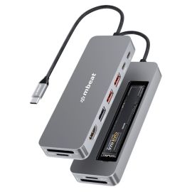 Image for mbeat Elite 9-in-1 USB-C Hub with M.2 NVMe SSD Enclosure 100W PD