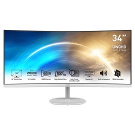 Image for MSI 34" PRO MP341CQ UWQHD 100Hz FreeSync Curved Monitor White