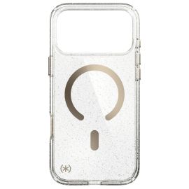 Image for Speck Presidio Lux-Glitter MagSafe Case for iPhone 18 Pro Max, Gold Glitter