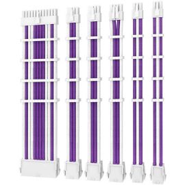 Image for Antec Sleeved Extension Cable Kit V2 - Purple/White Compatible with Standard PSU