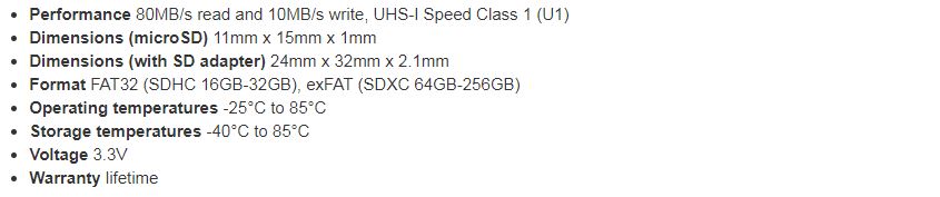 Kingston 64GB microSDXC Class 10 UHS-I 45R Flash Card SDCS/64GB AU