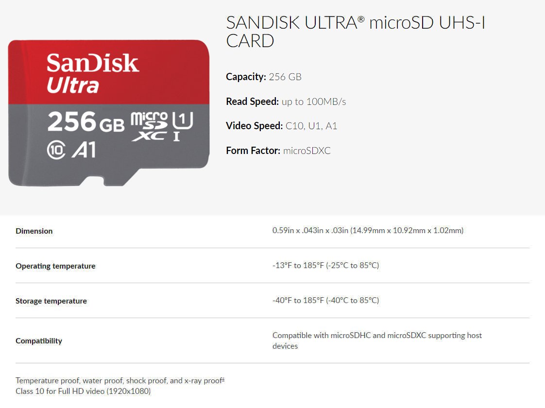 SanDisk SDSQUAR-256G-GN6MA ULTRA 256GB MicroSDXC Class 10 memory card AU